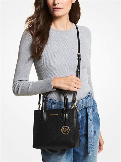 pebbled leather canteen crossbody michael kors|Mercer Medium Pebbled Leather Crossbody Bag .